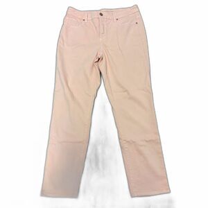 Chicos So Slimming Girlfriend Ankle Jeans 8/10 Peach Pink Boho Coastal Spring